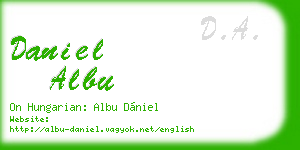 daniel albu business card