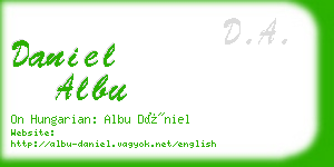 daniel albu business card